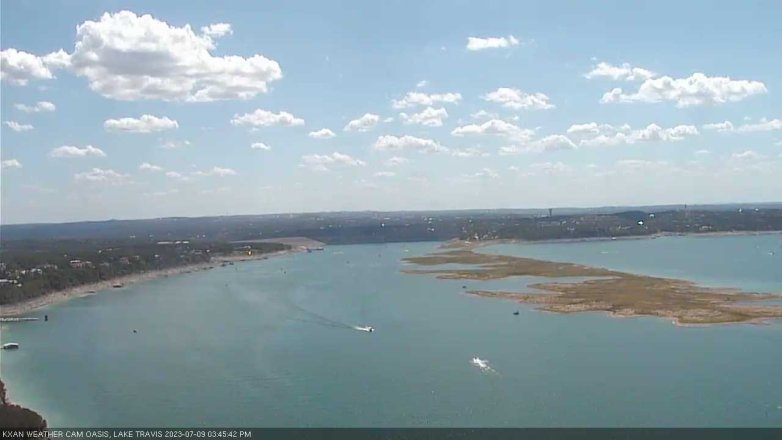 Lake Travis webcam, July 9, 2023 3:45 PM CT