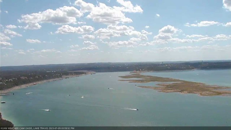 Lake Travis webcam, July 9, 2023 4:00 PM CT