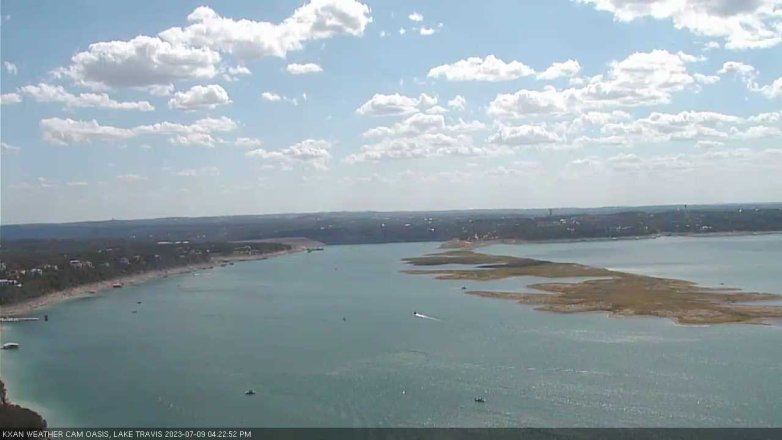 Lake Travis webcam, July 9, 2023 4:25 PM CT