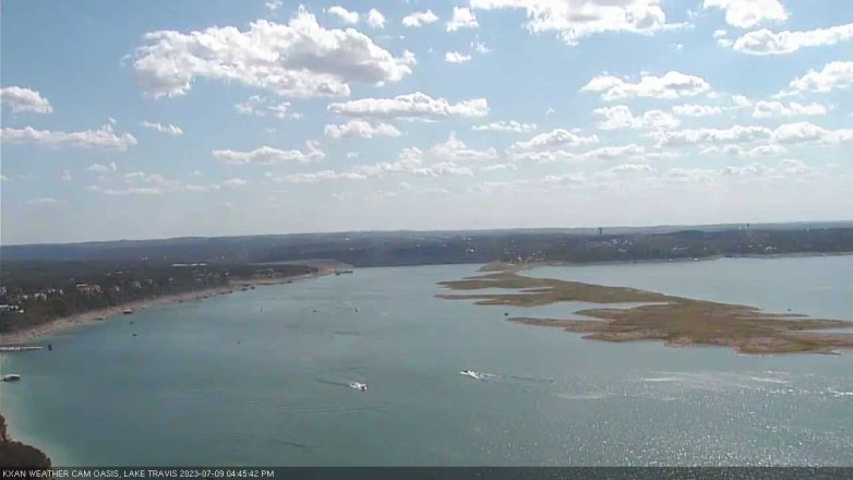 Lake Travis webcam, July 9, 2023 4:45 PM CT