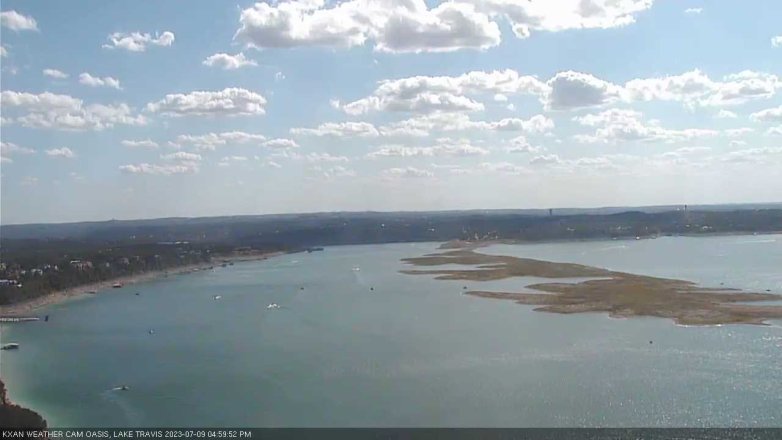 Lake Travis webcam, July 9, 2023 5:00 PM CT