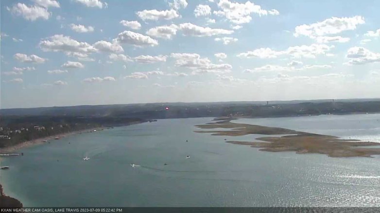 Lake Travis webcam, July 9, 2023 5:25 PM CT