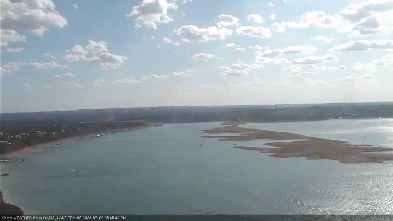 Lake Travis webcam, July 9, 2023 5:45 PM CT