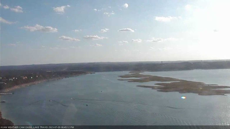 Lake Travis webcam, July 9, 2023 6:45 PM CT