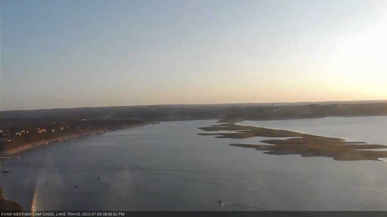 Lake Travis webcam, July 9, 2023 8:00 PM CT