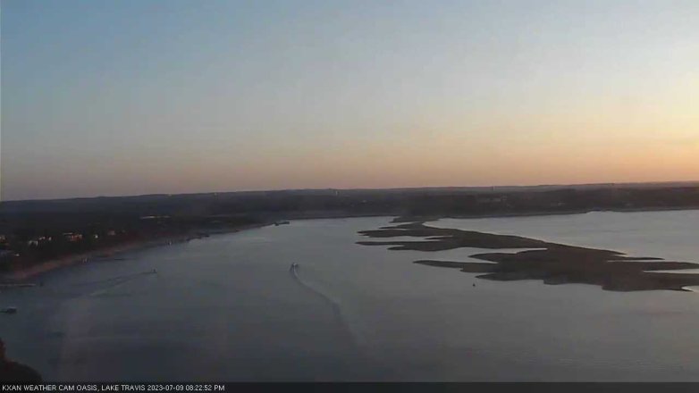 Lake Travis webcam, July 9, 2023 8:25 PM CT
