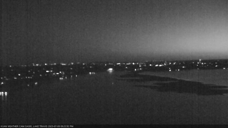 Lake Travis webcam, July 9, 2023 9:25 PM CT