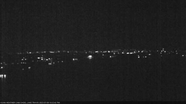 Lake Travis webcam, July 9, 2023 10:25 PM CT