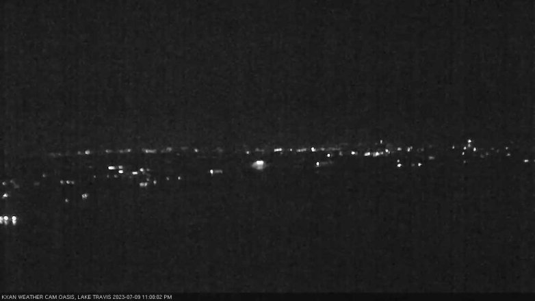 Lake Travis webcam, July 9, 2023 11:00 PM CT