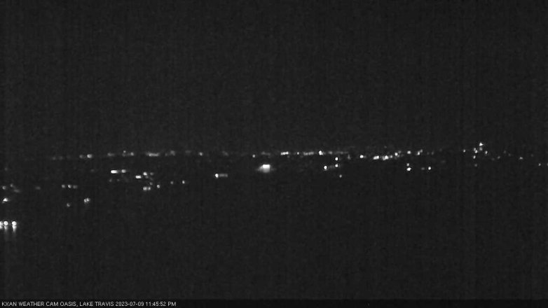 Lake Travis webcam, July 9, 2023 11:45 PM CT
