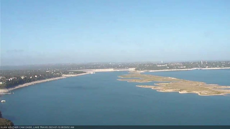Lake Travis webcam, July 10, 2023 9:00 AM CT