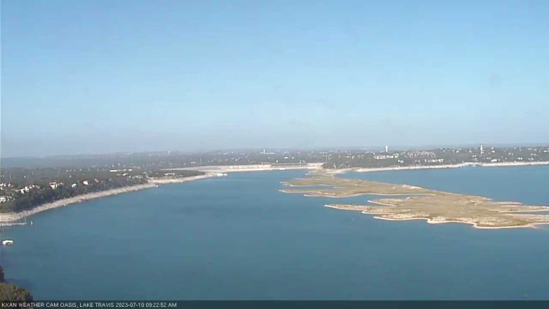 Lake Travis webcam, July 10, 2023 9:25 AM CT
