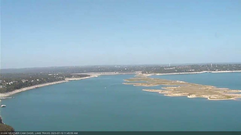 Lake Travis webcam, July 10, 2023 11:45 AM CT