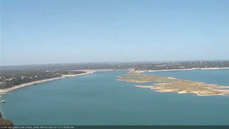 Lake Travis webcam, July 10, 2023 12:00 PM CT