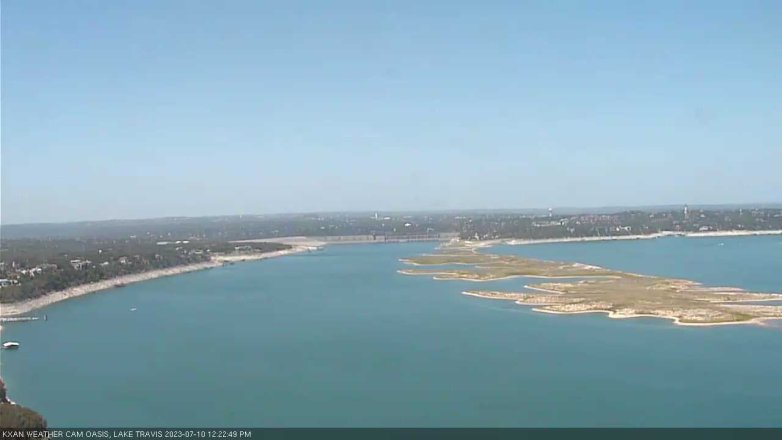 Lake Travis webcam, July 10, 2023 12:25 PM CT