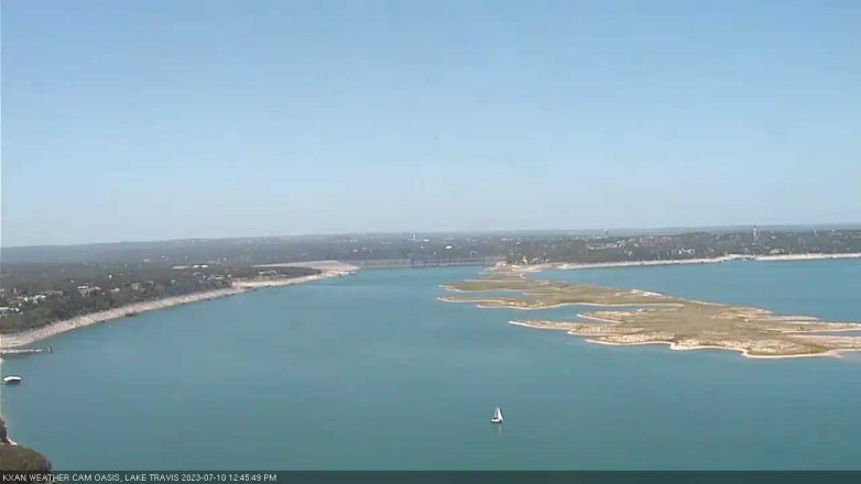 Lake Travis webcam, July 10, 2023 12:45 PM CT