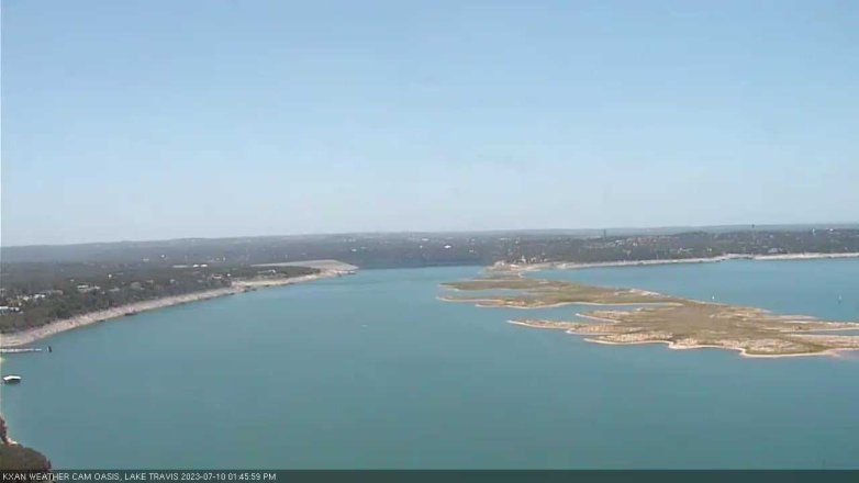 Lake Travis webcam, July 10, 2023 1:45 PM CT