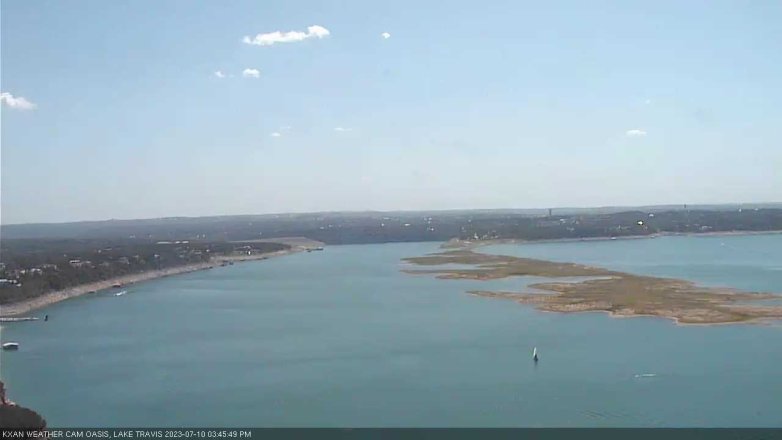 Lake Travis webcam, July 10, 2023 3:45 PM CT
