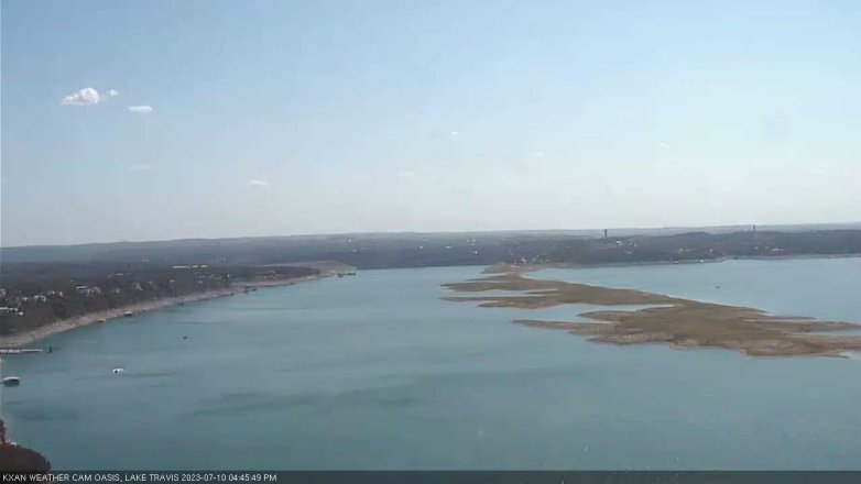 Lake Travis webcam, July 10, 2023 4:45 PM CT