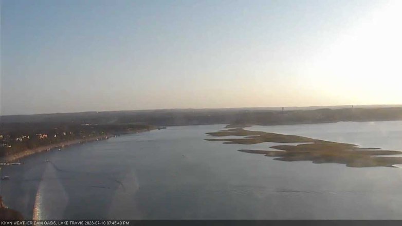Lake Travis webcam, July 10, 2023 7:45 PM CT