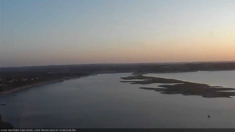 Lake Travis webcam, July 10, 2023 8:25 PM CT