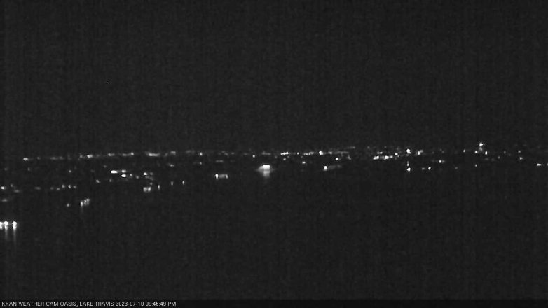 Lake Travis webcam, July 10, 2023 9:45 PM CT