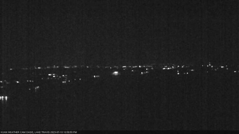 Lake Travis webcam, July 10, 2023 11:00 PM CT