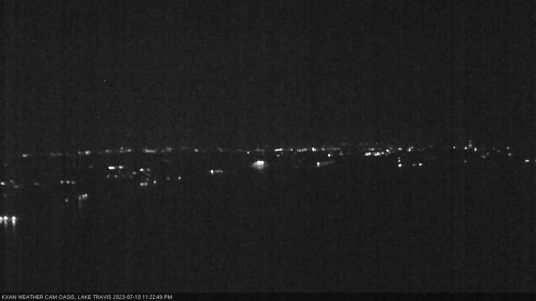 Lake Travis webcam, July 10, 2023 11:25 PM CT
