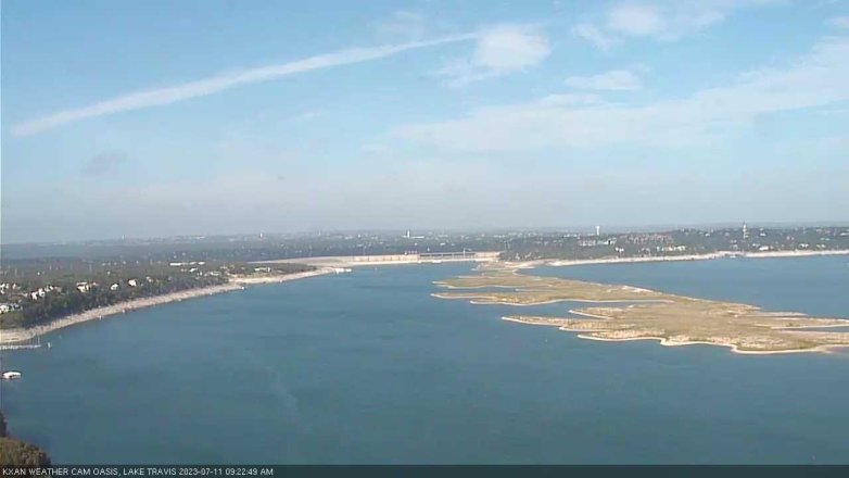Lake Travis webcam, July 11, 2023 9:25 AM CT