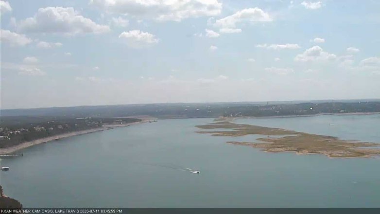 Lake Travis webcam, July 11, 2023 3:45 PM CT
