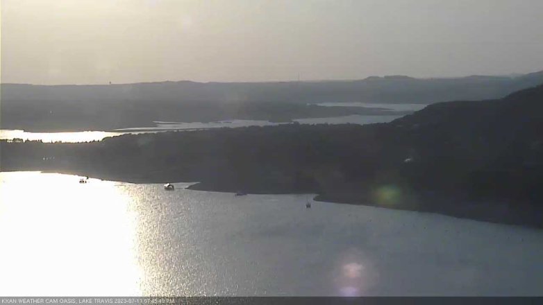 Lake Travis webcam, July 11, 2023 7:45 PM CT