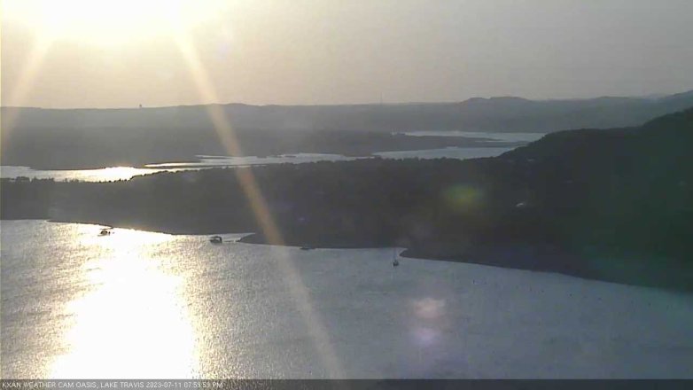 Lake Travis webcam, July 11, 2023 8:00 PM CT
