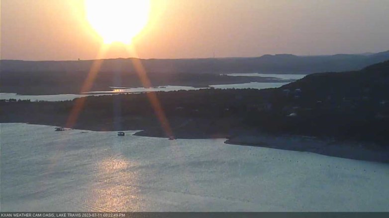 Lake Travis webcam, July 11, 2023 8:25 PM CT