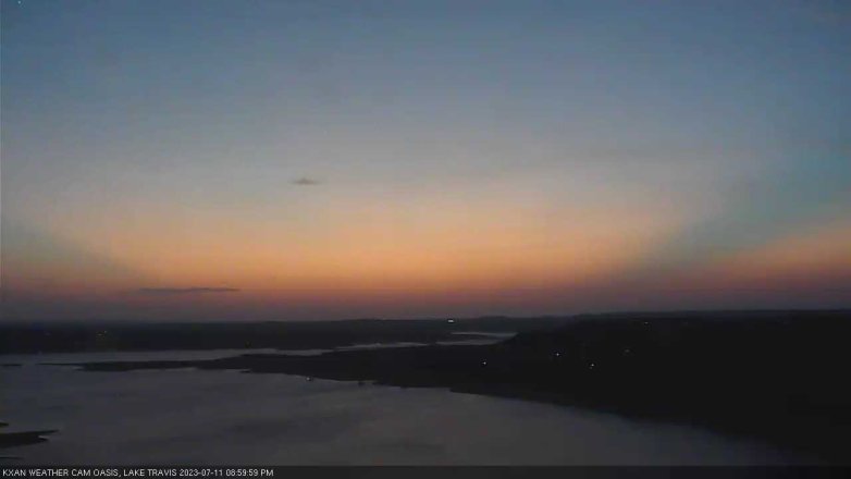 Lake Travis webcam, July 11, 2023 9:00 PM CT