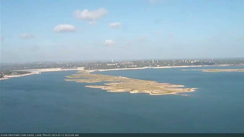 Lake Travis webcam, July 12, 2023 9:25 AM CT