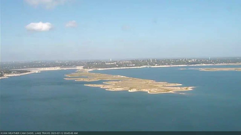 Lake Travis webcam, July 12, 2023 9:45 AM CT