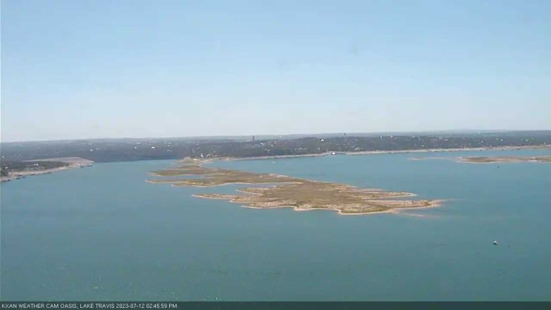 Lake Travis webcam, July 12, 2023 2:45 PM CT