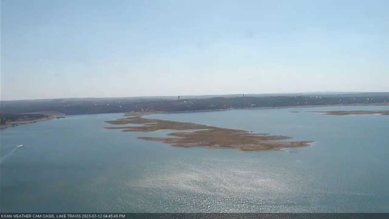 Lake Travis webcam, July 12, 2023 4:45 PM CT