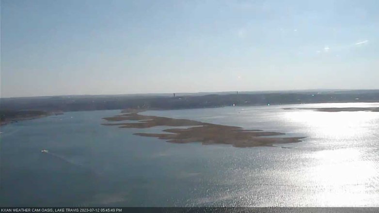 Lake Travis webcam, July 12, 2023 5:45 PM CT
