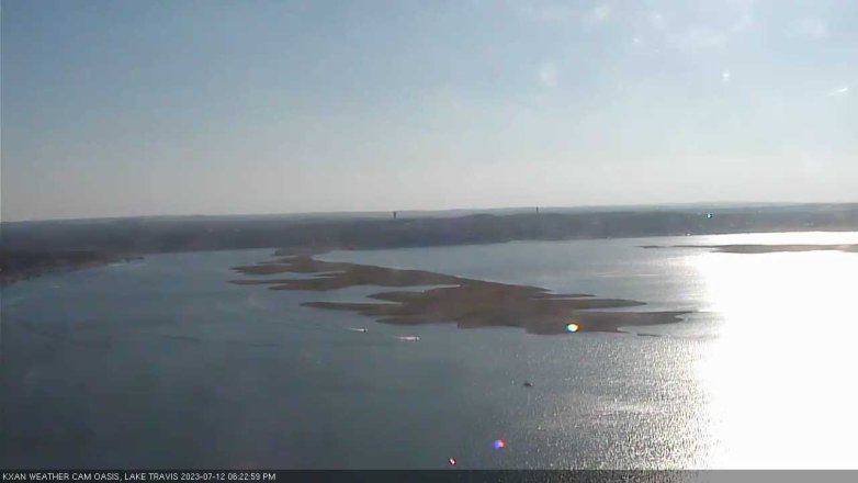 Lake Travis webcam, July 12, 2023 6:25 PM CT