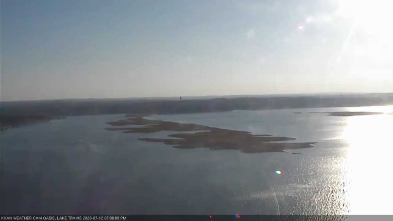 Lake Travis webcam, July 12, 2023 7:00 PM CT