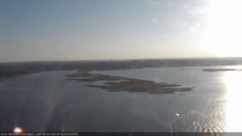 Lake Travis webcam, July 12, 2023 7:25 PM CT