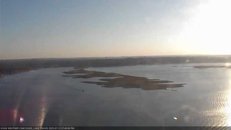 Lake Travis webcam, July 12, 2023 7:45 PM CT