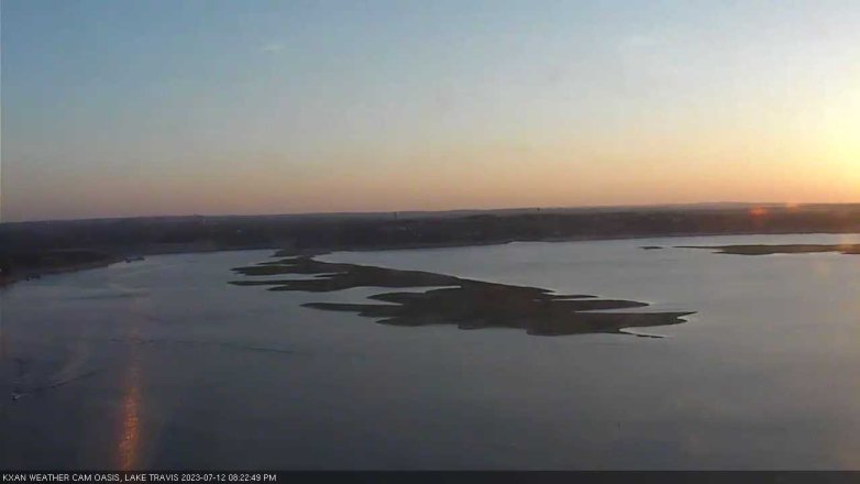 Lake Travis webcam, July 12, 2023 8:25 PM CT