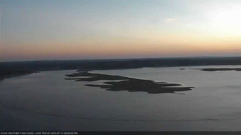 Lake Travis webcam, July 12, 2023 8:45 PM CT