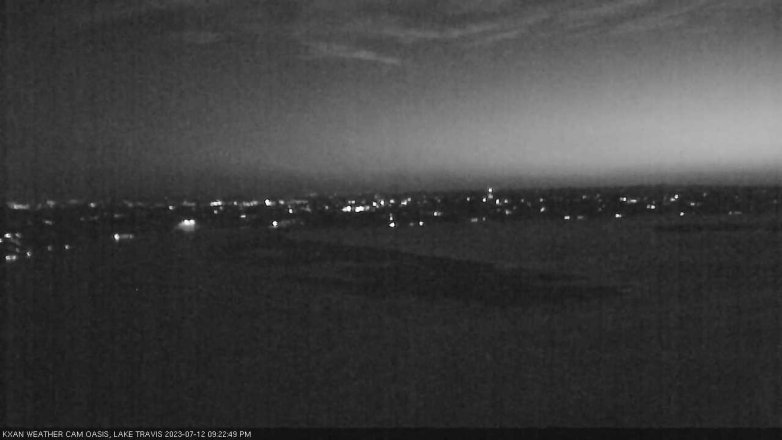 Lake Travis webcam, July 12, 2023 9:25 PM CT