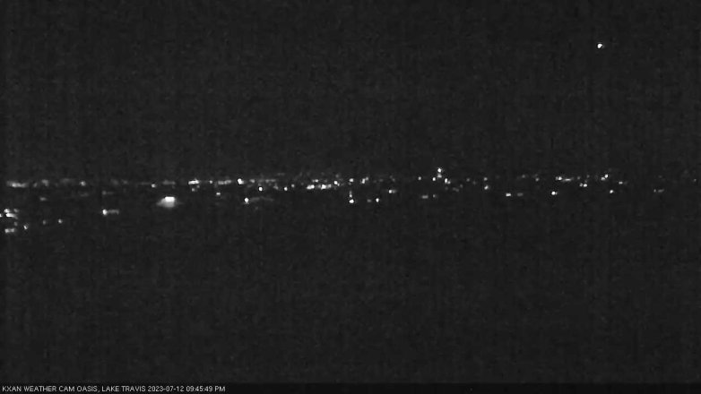 Lake Travis webcam, July 12, 2023 9:45 PM CT