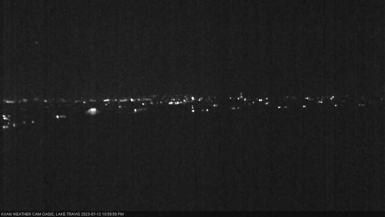 Lake Travis webcam, July 12, 2023 11:00 PM CT