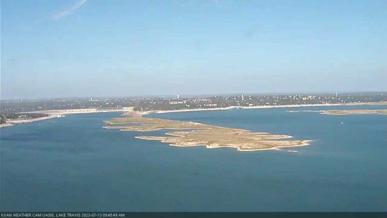 Lake Travis webcam, July 13, 2023 9:45 AM CT