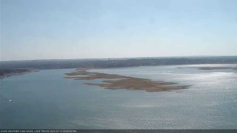 Lake Travis webcam, July 13, 2023 5:00 PM CT